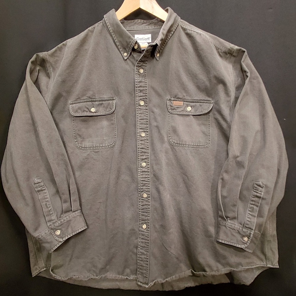 Carhartt S09MOS Moss Green Heavy Cotton Canvas Work Shirt Shacket Mens 4XL